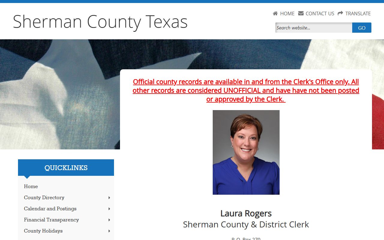 Sherman County court records after arrest clerk page